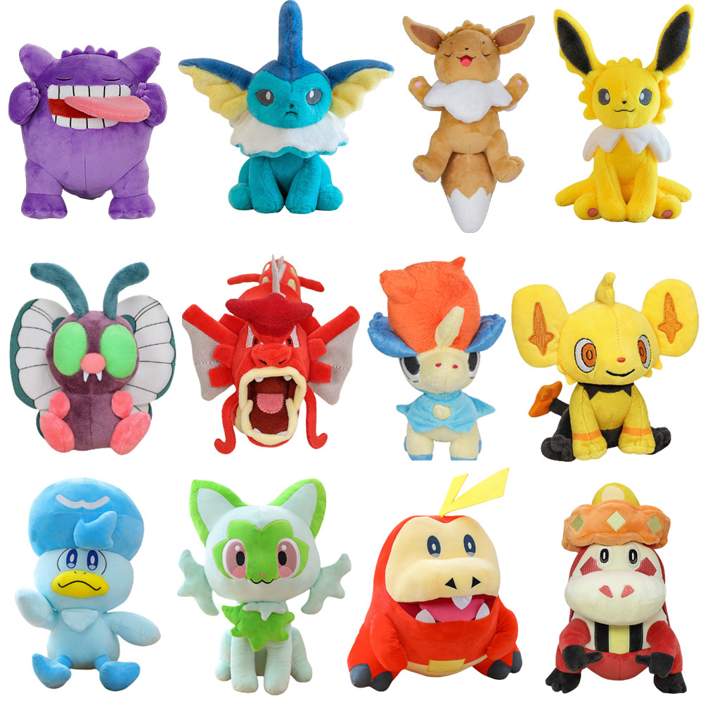 New Pokemon Gengar Plush Toy Shiny Gyarados Shinx Butterfree Soft Stuffed Doll Cute Sprigatito