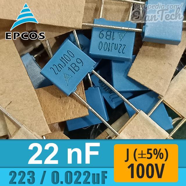 Terbaru Epcos 22Nf / 223 / 0.022Uf K 63V 22 Nf Capacitor Kapasitor Elantech