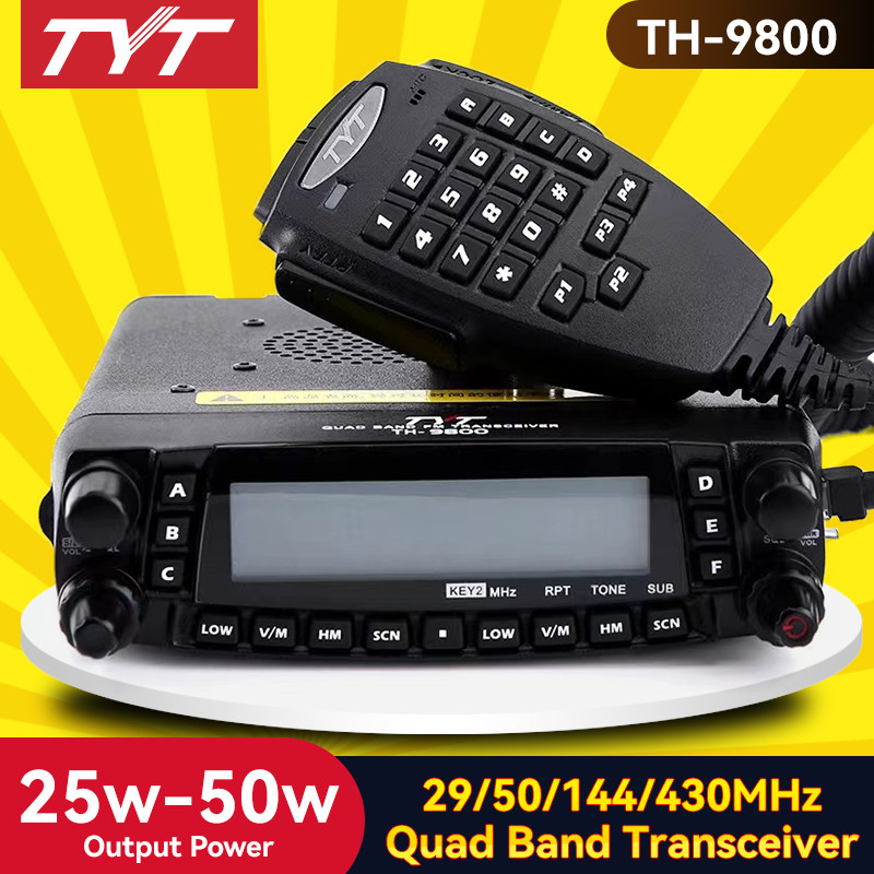 TYT TH-9800 Mobile Car radio Quad Band TH 9800 50W TH9800 PLUS Mobile Transceiver Ham Car Radio Base