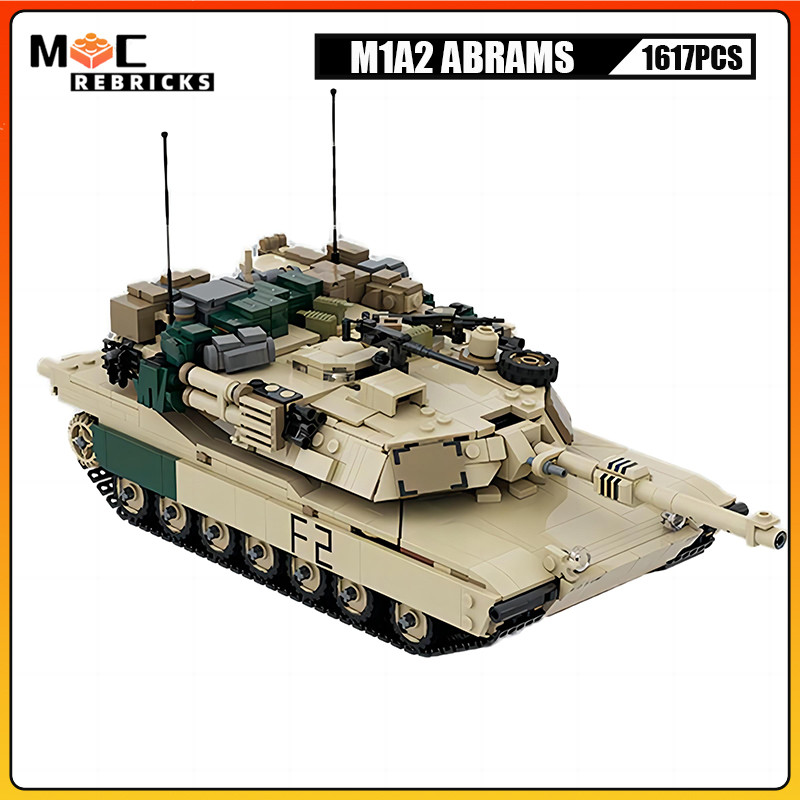 French Army Light Tank AMX-13 Tank V2 Artillery Armored Vehicle MOC Building Blocks Assembly Model