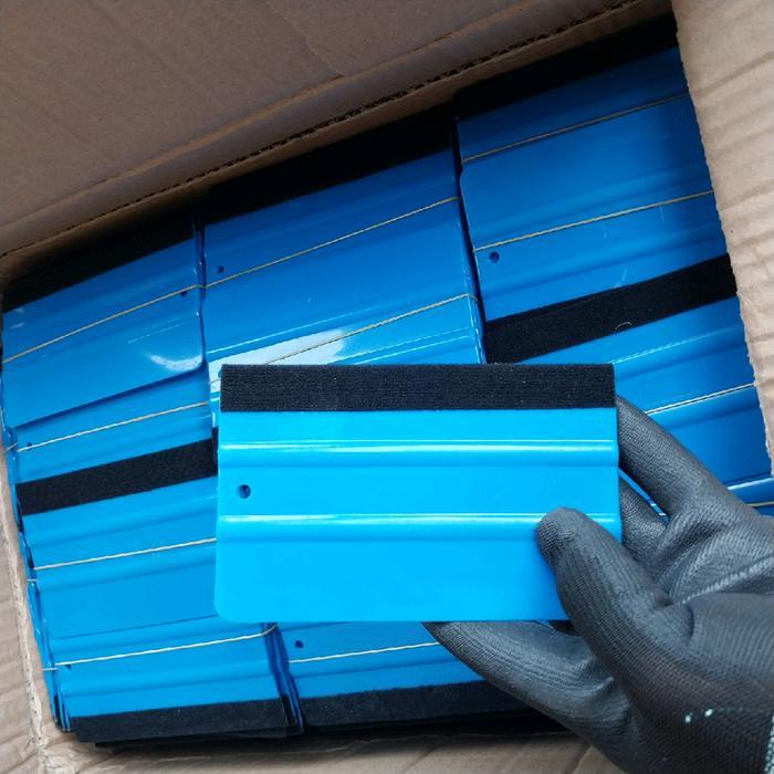 NEW Rakel biru bludru stiker