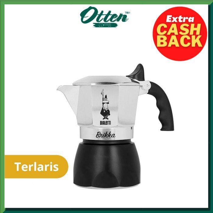 Bialetti - Brikka Black 2 Cups - Mokapot Alat Seduh Kopi Manual