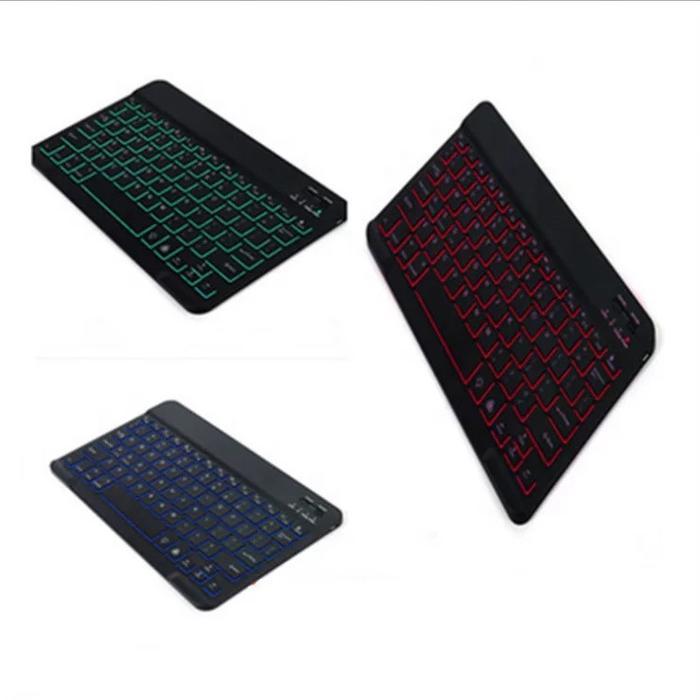 Keyboard Bluetooth Wireless Backlight Lampu Warna Warni