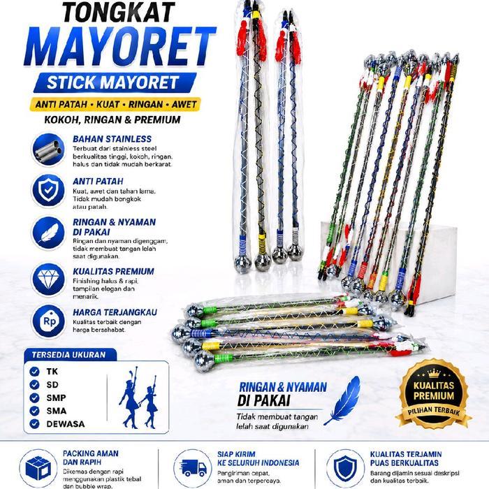 READY TONGKAT MAYORET TK Tongkat mayoret SD tongkat mayoret Smp tongkat Mayoret SMA Dewasa