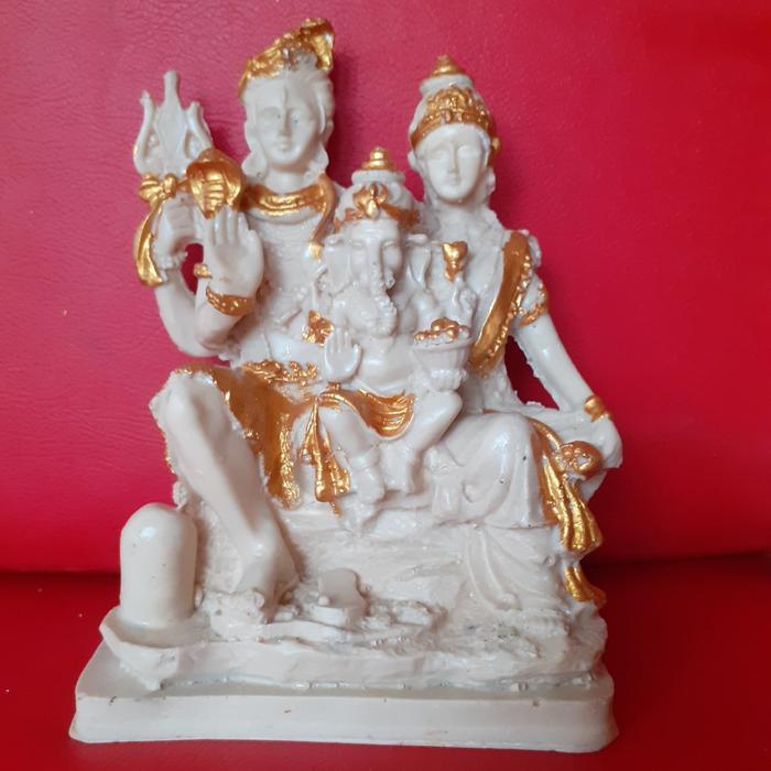 Gandemmart - Patung Keluarga Dewa Siwa / Syiwa Dewi Parwati Dan Dewa Ganesha 2 Terbaru 