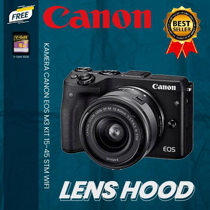 Kamera Canon Eos M3 Kit 15-45 Stm Wifi Terbaru 