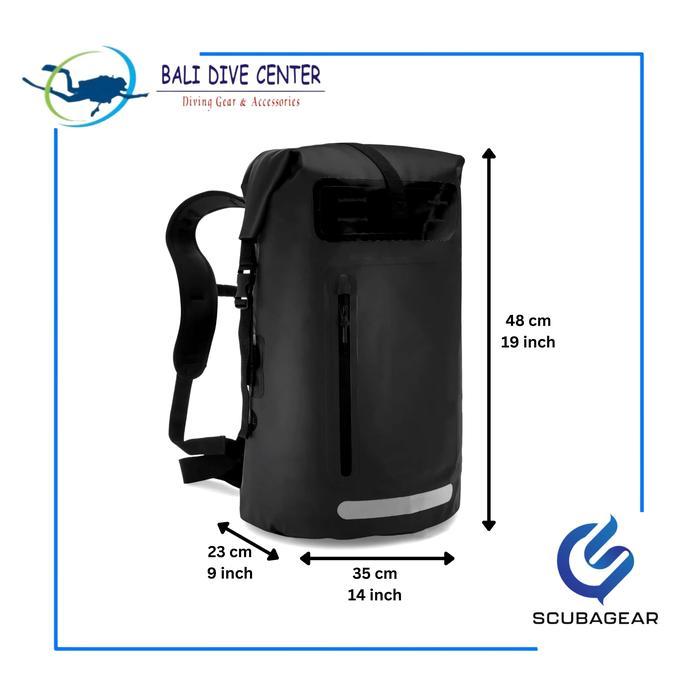 Dry Bag Backpack 35L Black - Ransel Anti Air Waterproof Terbaru