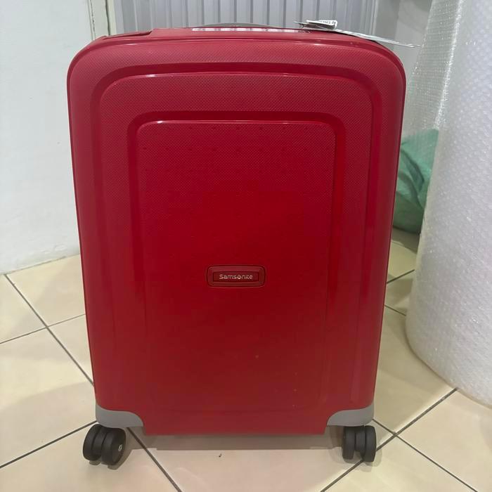 koper samsonite s'cure scure s cure 30 inch check in L cuci gudang - cabin red