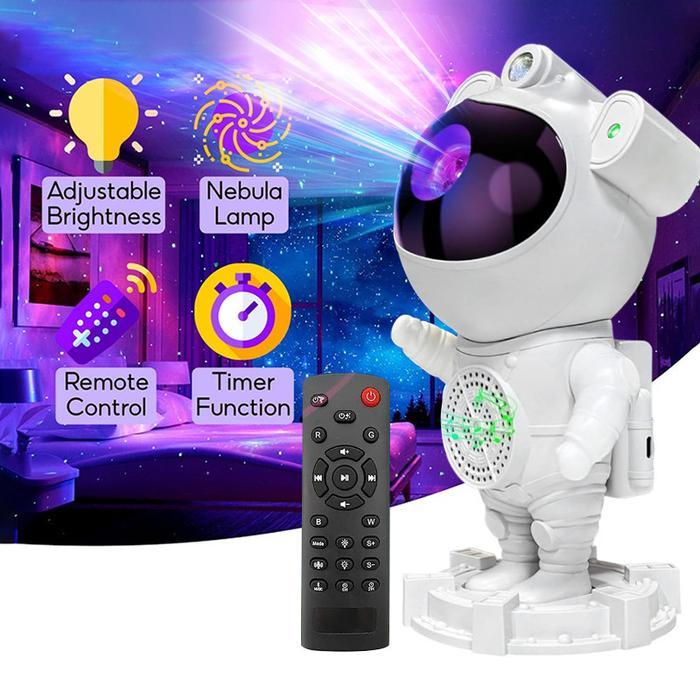 2in1 Proyektor Galaxy Astronot Lampu Astronaut Aurora Lamp Speaker Malam Bintang Nebula Hiasan