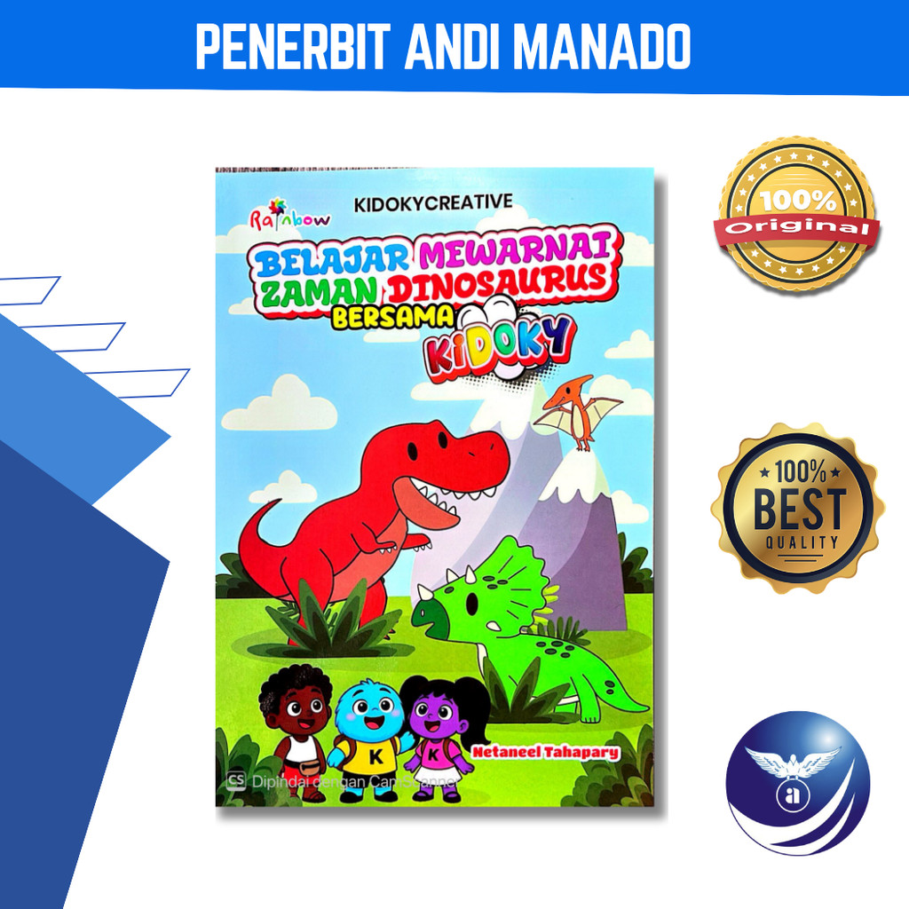 Penerbit Andi - Belajar Mewarnai Zaman Dinosaurus Bersama Kidoky