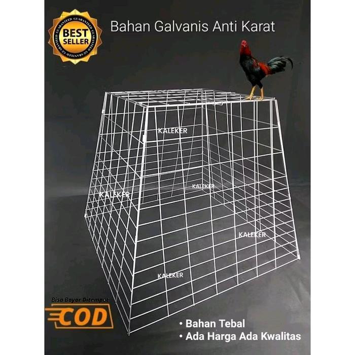 KANDANG KURUNGAN AYAM BESI LIPAT PIRAMIDA GALVANIS