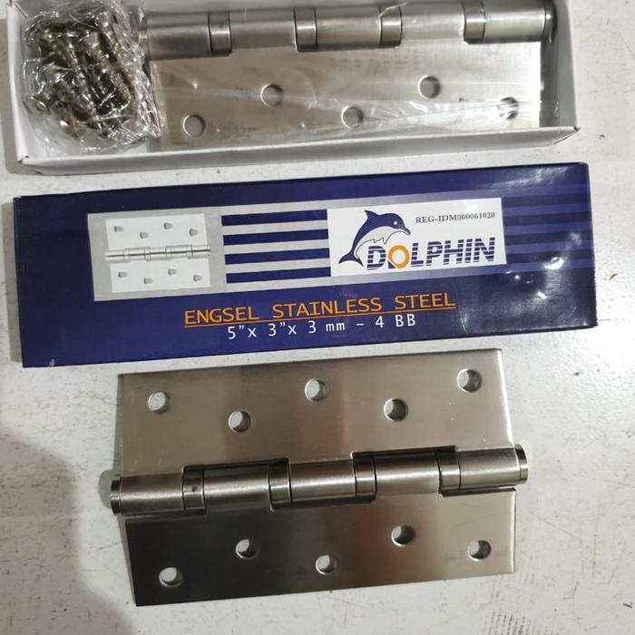 Engsel Pintu Dolphin Stainles 5 Inch - Engsel Pintu Tebal Stainles