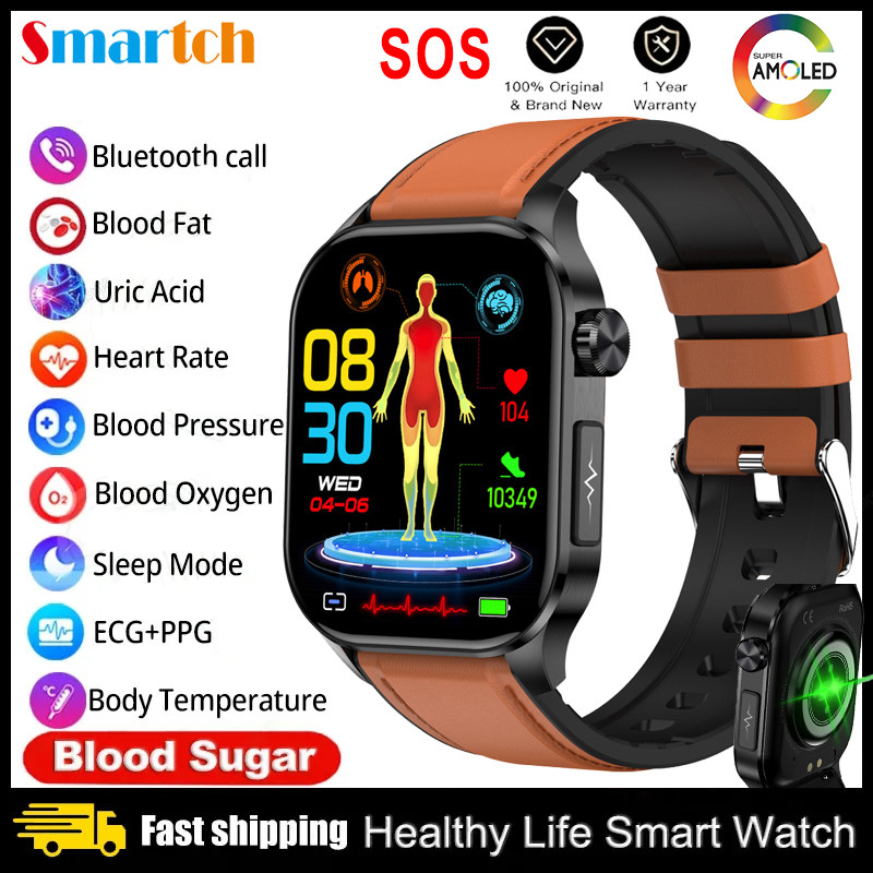 Blue Tooth Call Smartwatch Health Waterproof Sports ECG+PPG Smart