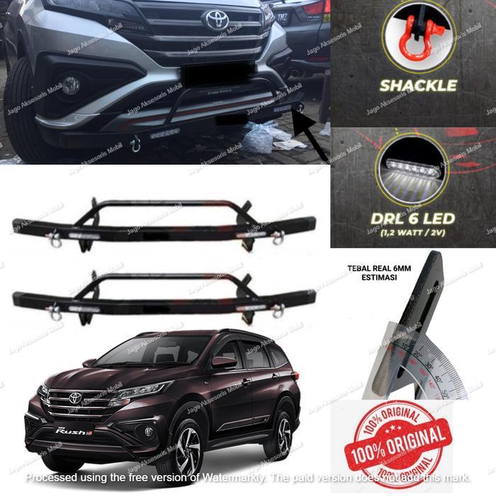 Terlaris BUMPER BESI DEPAN BELAKANG PELINDUNG BEMPER MOBIL RUSH 2018-2023 UP