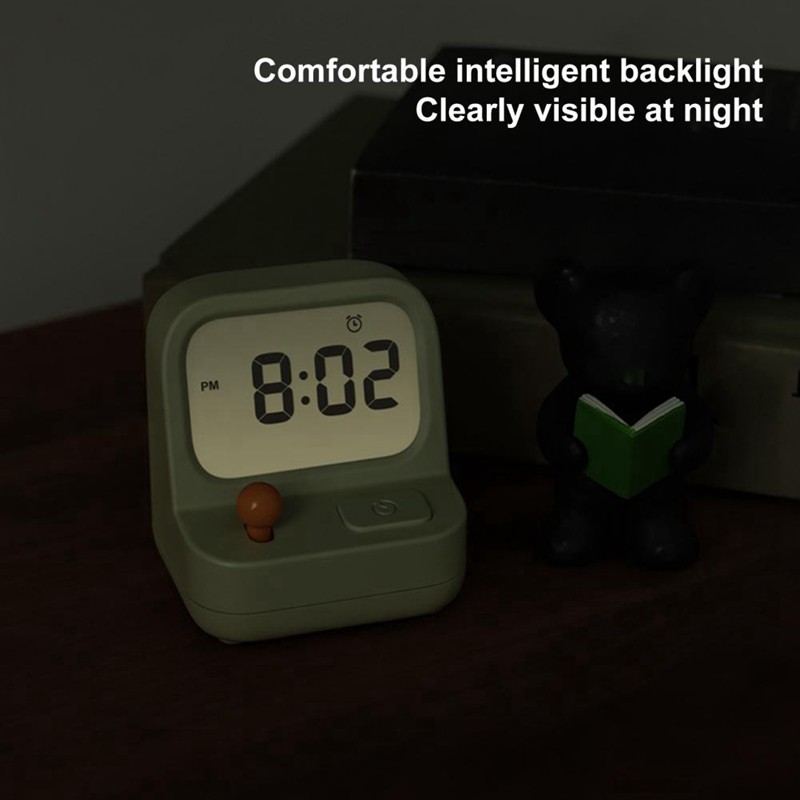 Handheld Game Machine Alarm Clock Kids Cute Digital Clock Multi Function Countdown Snooze Desk Table