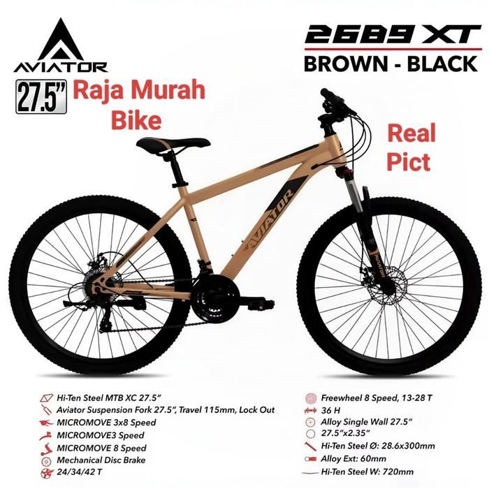 sepeda gunung mtb aviator 2689 xt 27,5 inch sepeda mtb 27,5 inch aviator 2689 pacific bike