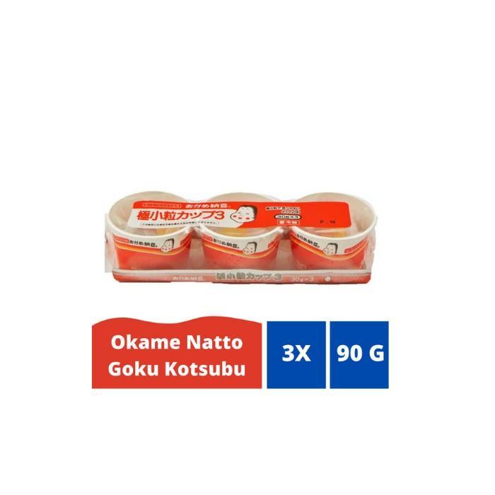Okame natto goku kotsubu 3x30gr kedelai tempe jepang fermentasi Makanan Instan Food