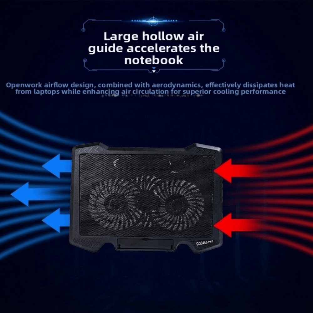 13 14 15.6 17 inch Laptop Cooling Pad LED Light USB Powered Notebook Cooling Fan Ergonomic Gaming