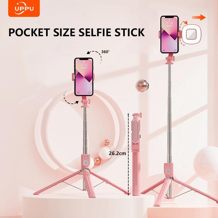 Hot Sale Uppu P86 130Cm Tongsis Bluetooth Selfie Stick Tripod Mini Tripod Bluetooth Remote Tongsis