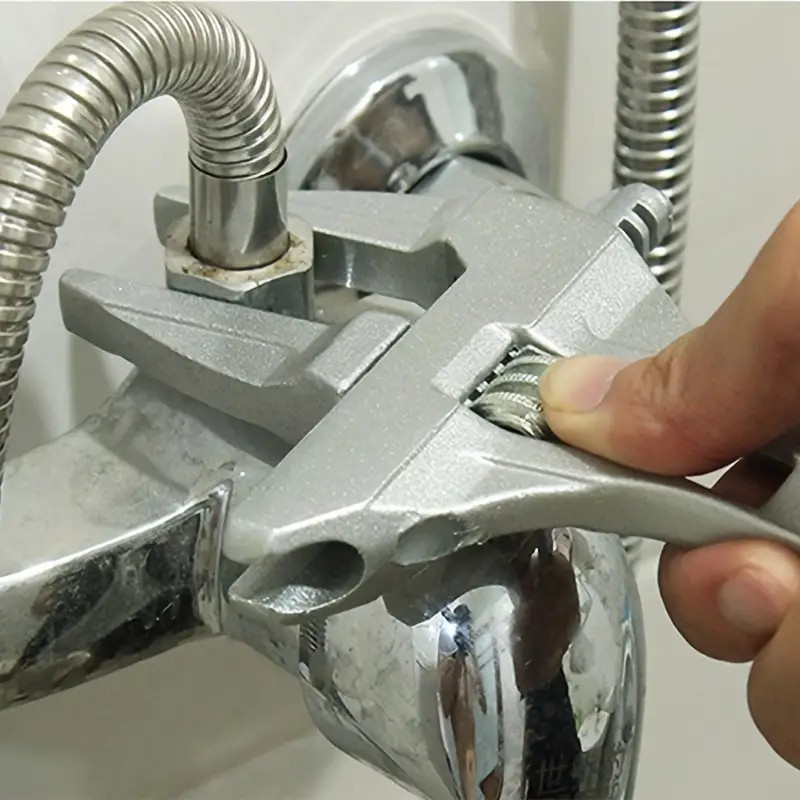 Bathroom Adjustable Wrench, 668mm Mini Adjustable Wrench, Multifunctional Aluminum Wrench, Bathroom