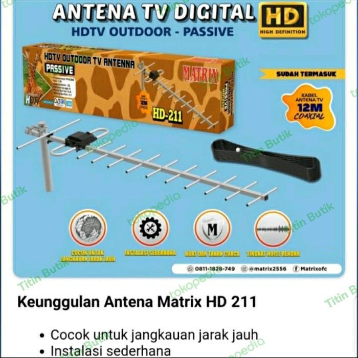 Antena Uhf Digital Dari Matrix Dengan Model Hd211