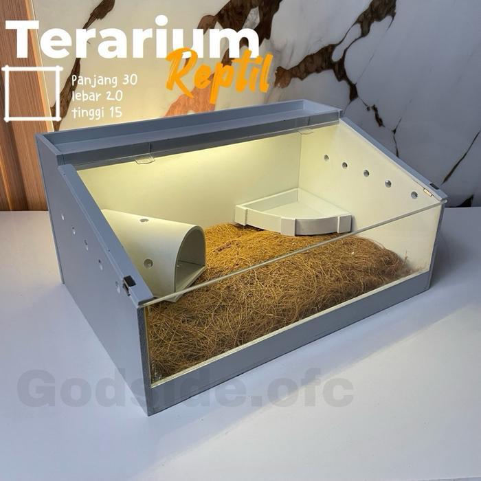 Promo (Promo Guncang ) Terarium Reftile Kandang Gecko Sulcata Tarantula Babyular Pintu Tutup Atas