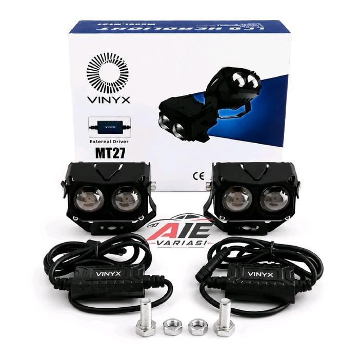 Sepasang Lampu Tembak Led Sorot Laser Mt 27 Motor Mobil Vinyx