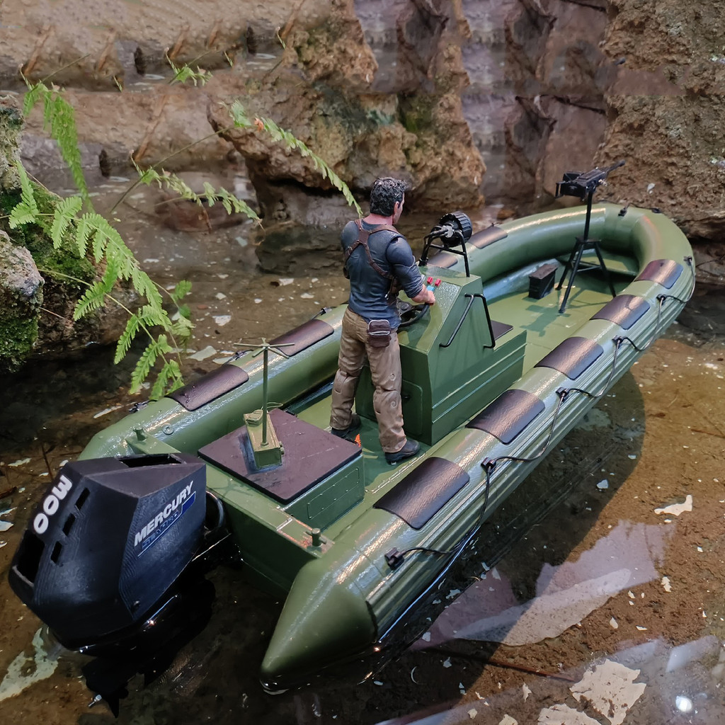 RC Boat 85cm Brushless Motor Remote Control Assault Boat Simulation 3D Printing RC Boat RTR Model