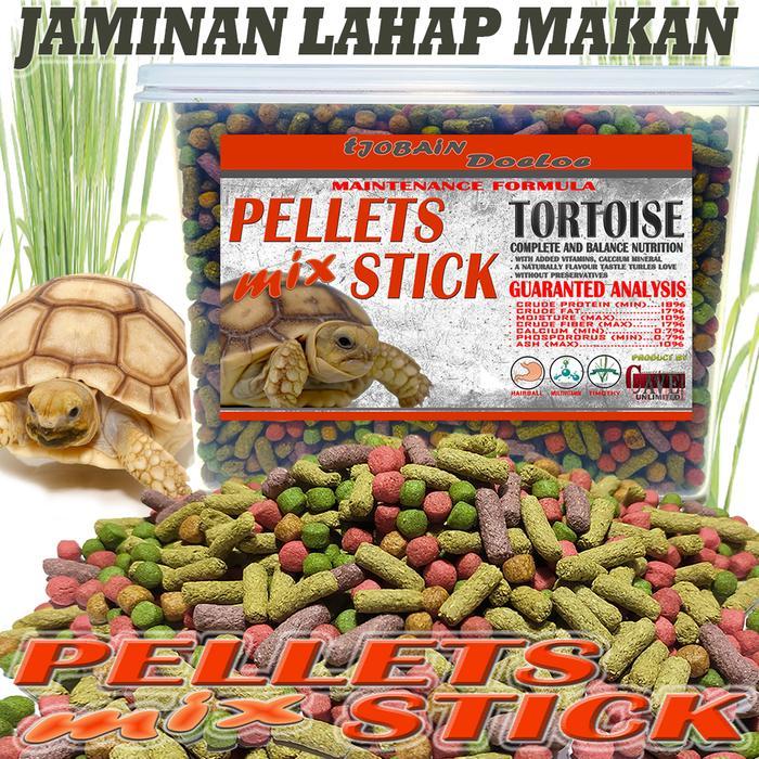 DISKON makanan kura kura sulcata redfoot hermani tortoise pelet mix 1KG