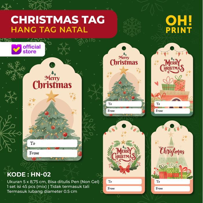 Hang Tag Natal - Hang Tag Christmas - Hang Tag Label - Hang Tag Parcel