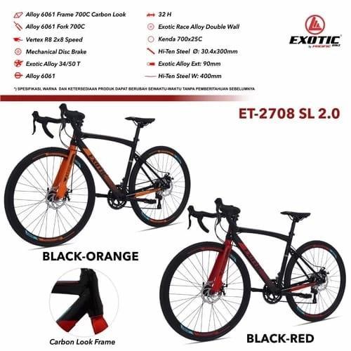 Road Bike Sepeda Balap Exotic ET-2708 ET 2708 SL 2.0 SL 2 SL2.0 Alloy - Orange