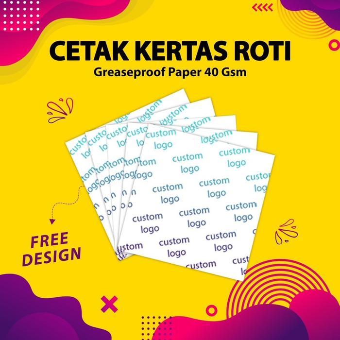 Best Seller Cetak Kertas Roti Custom Cetak Kertas Foodgrade Cetak Kertas Anti Minyak Cetak Kertas