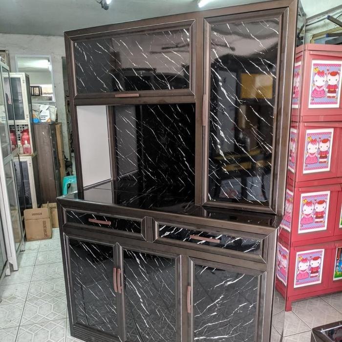 rak piring 3 pintu gendong 1 + laci tiang alumunium/rak piring/rak piring 3 pintu/rak piring alumuni