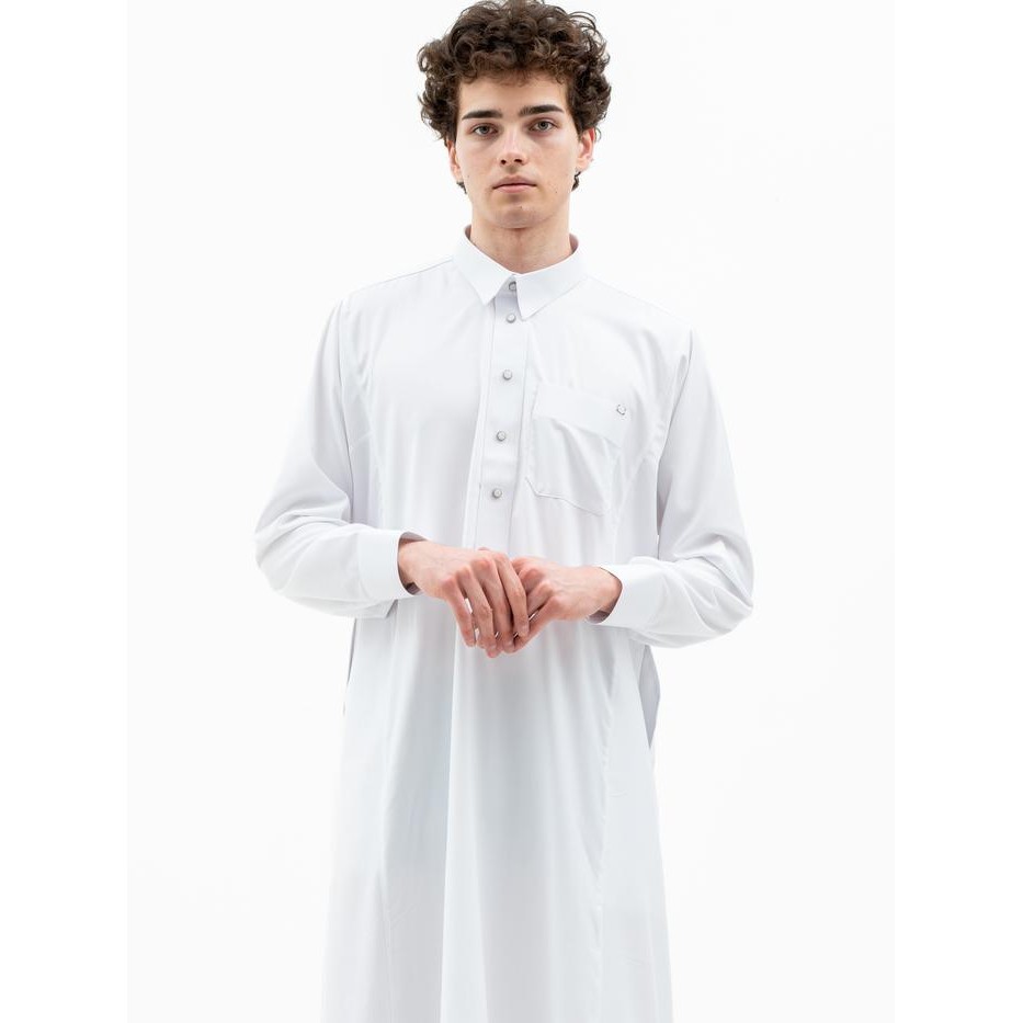 k468 Al Haramain Series Semi Wol Thobe Ali Jubah / Gamis Pria Remaja & Dewasa
