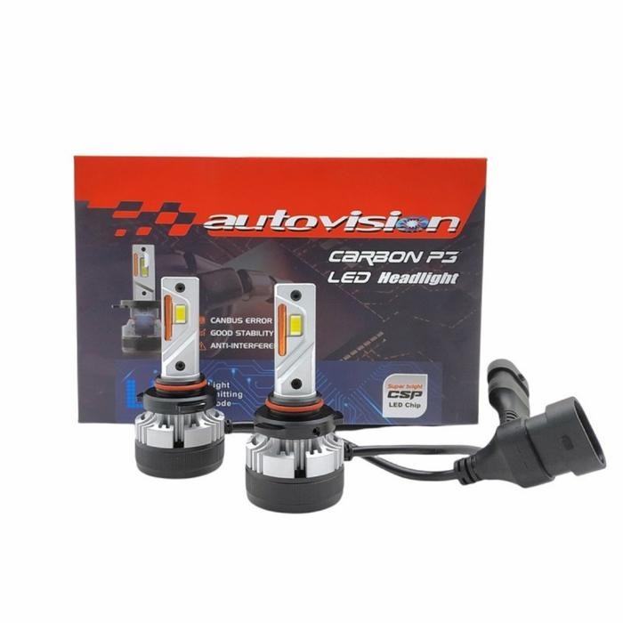 Ready Bohlam Lampu LED Mobil Autovision Carbon P3 HB3 58 Watt 5700 Kelvin