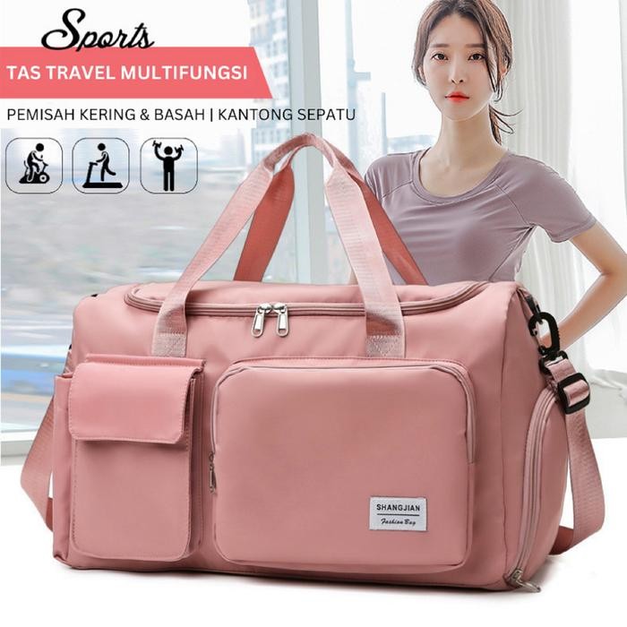 Sale Techdoo Tas Jinjing Travel Tas Dufffel Lipat Koper Traveling Bag Gym Fitnes Unisex Anti Air