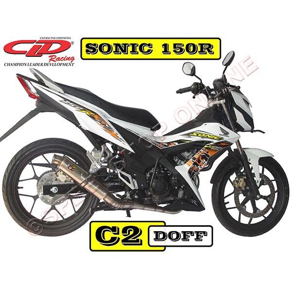 Knalpot Cld Honda Sonic 150 R Original Type C2 Bulat Doff