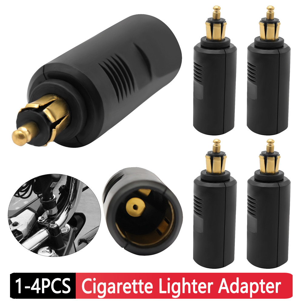 1-4PCS Cigarette Lighter Power Socket Plug High Temperature Resistance 12V Car Motorcycle Cigarette 