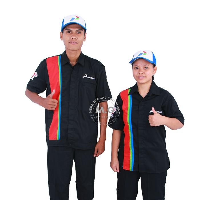 SERAGAM SPBU PASTI PRIMA OPERATOR, PENGAWAS, OB PERTAMINA BAJU CELANA