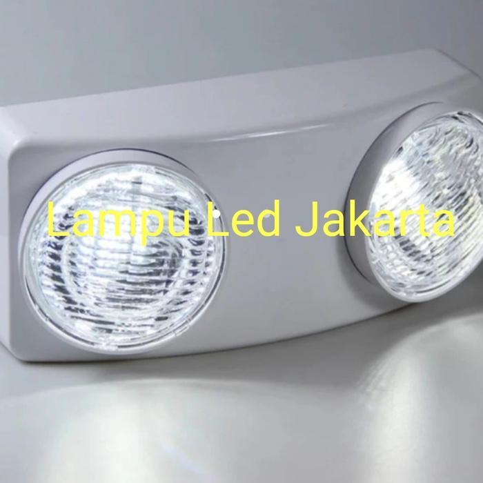 LAMPU LED EMERGENCY DINDING 2MATA 6WATT. EMERGENCY MATA KUCING 2 MATA