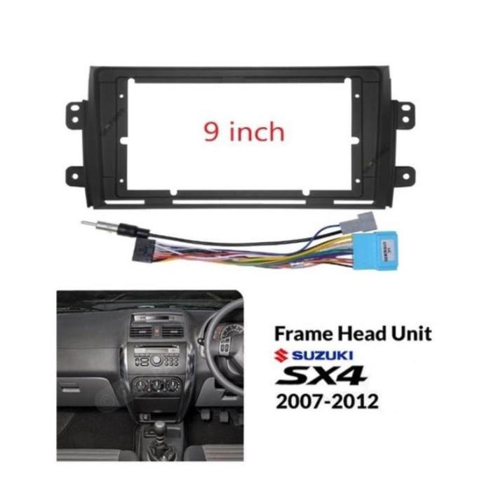 Frame Panel 2 Din Headunit 9 Inch Suzuki X-Over Sx4 Sx 4 2005