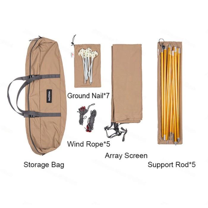 Penahan Angin Naturehike Nh20Tm088 Outdoor Beach Windscreen