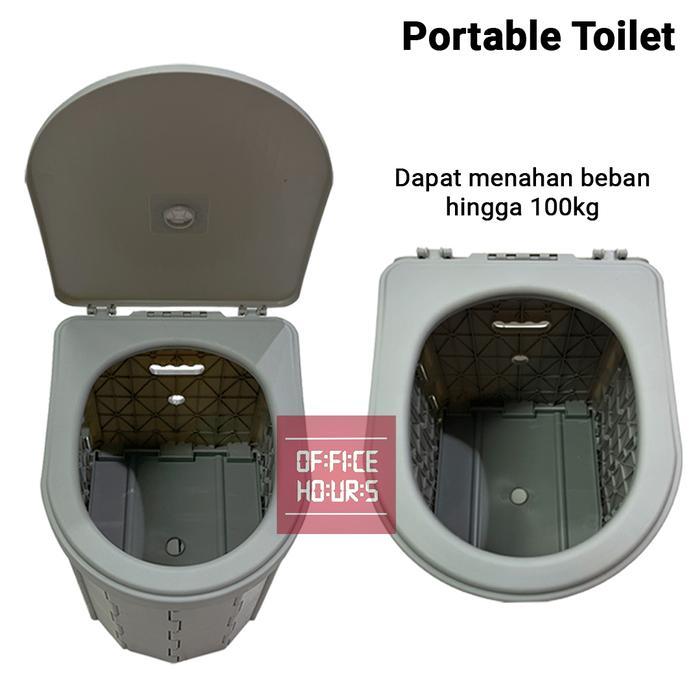 Portable Toilet for Camping Toilet Lipat dengan Tutup