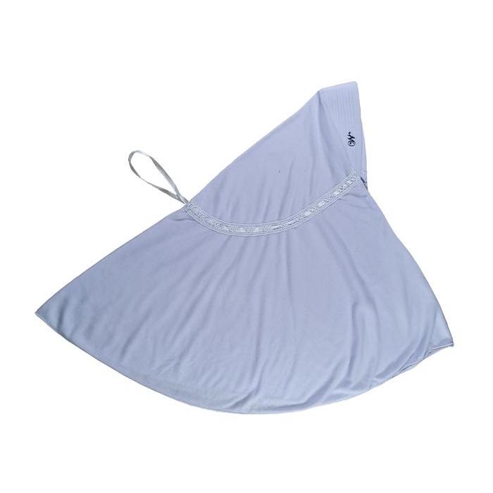 ASLI Kerudung Muslim Instan Anak Warna Putih / Jilbab Sekolah Sd Serut di belakang Tali Renda Hitam