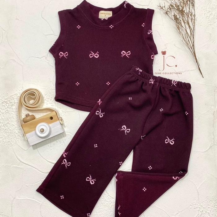 Junecollections Baju Lebaran Anak Setelan Knit Anak Baju Knit Anak Perempuan Stelan Anak Perempuan