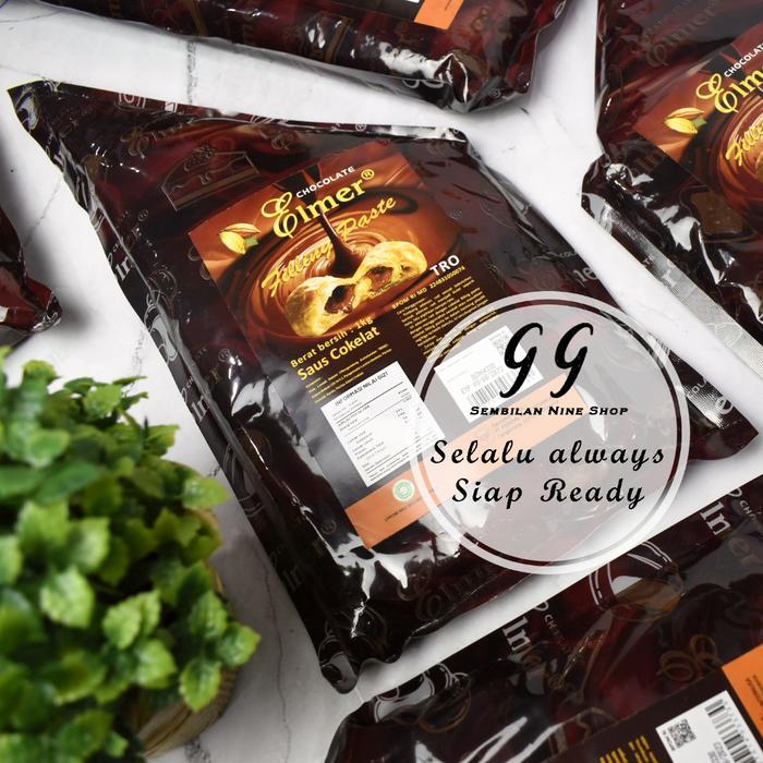 5wiq- Elmer Chocolate Filling Paste 1 Kg Saus Cokelat Coklat Isian Roti