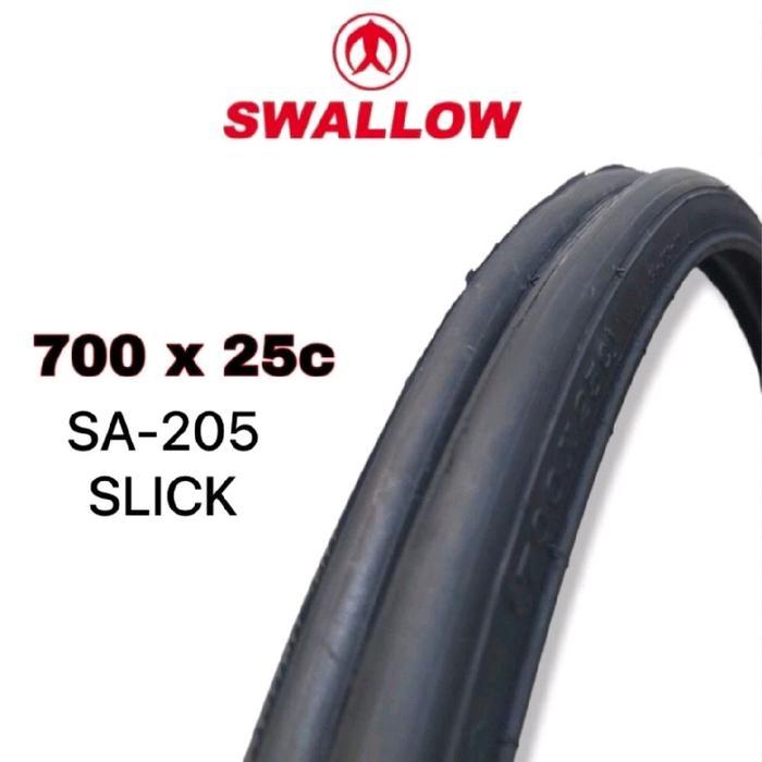 (1Pcs) Ban Luar 700 X 25C Swallow Delitire Sa-205 Slick Halus Hitam Harga Satuan Ban Luar Sepeda