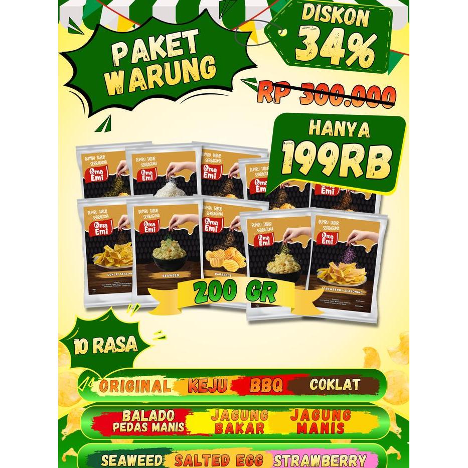 PAKET WARUNG BUMBU TABUR OMAEMI BUMBU TABURAN SNACK BUMBU SERBAGUNA