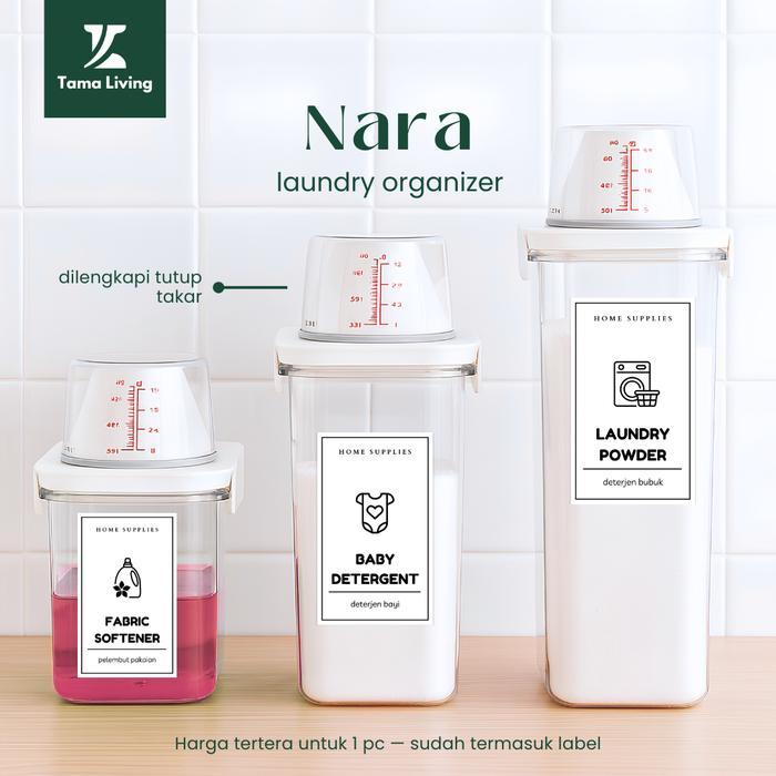 Promo Tama Living Nara Laundry Botol Refill Deterjen Laundry Organizer Botol Sabun Botol Refill