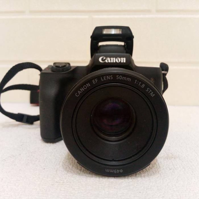 Canon eos kiss m lensa 50mm kamera mirolles second